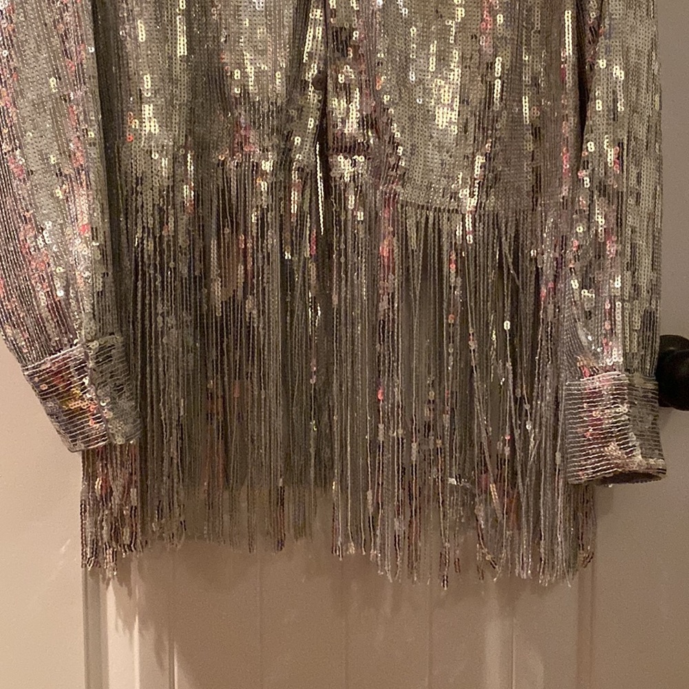 Sequin Fringe Jacket - image 2